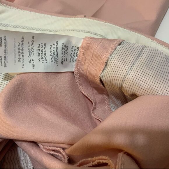 J. Crew Teddie Pants Womens Sz 4 Tall Crop Stretch Flat Front Zip Pockets - Picture 8 of 9